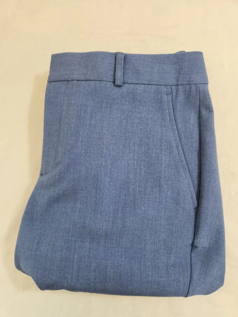 Banana Republic Ryan Pants Womens 4P 4 Petite Blue Chino Dress Business